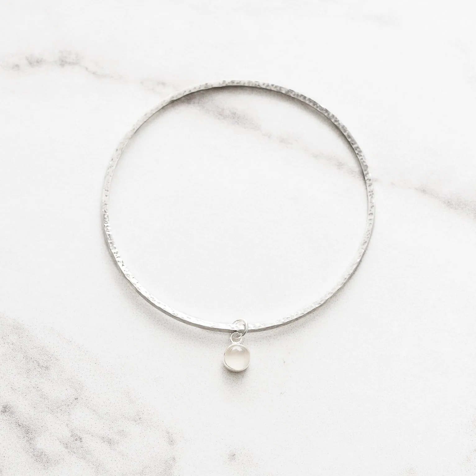 Lakshmi Gemstone Hammered Bangle