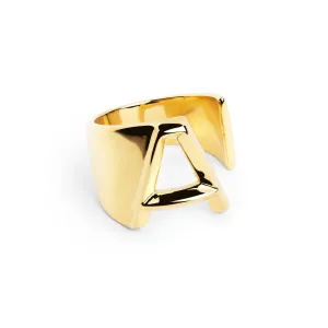 Letter Signet Custom Gold Ring