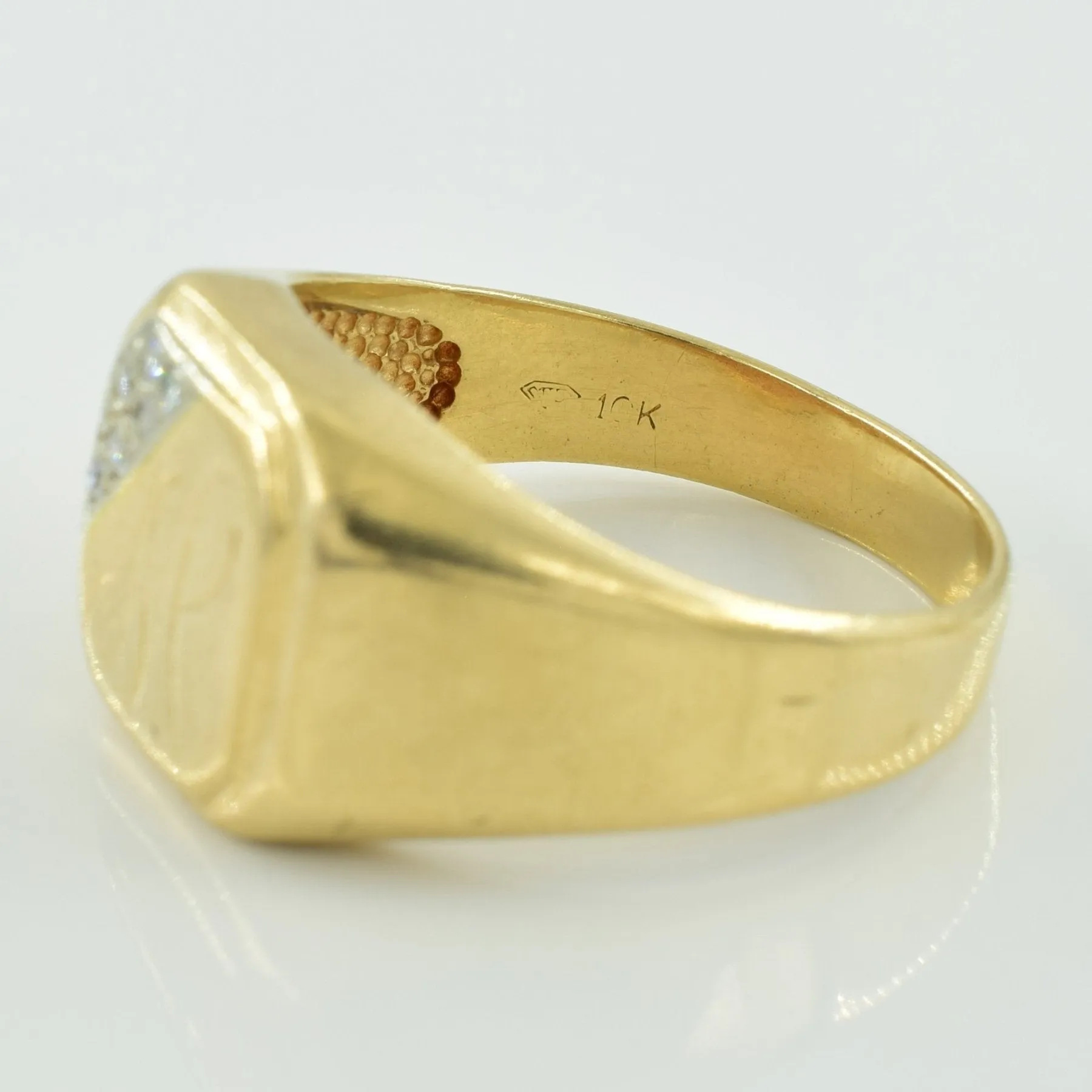 'M' Initial Diamond Ring | 0.06ctw | SZ 10.25 |