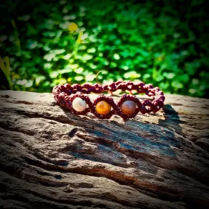 Mookaite jasper beads bracelet