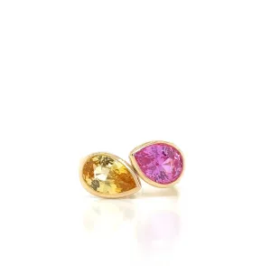 Pink and Yellow Sapphire Ring