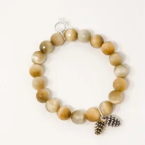 PowerBeads by jen Petites Faceted Sunkissed Tiger Eye Bracelet