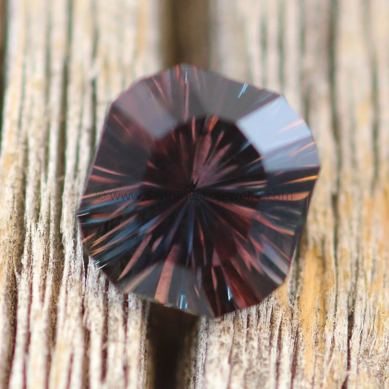 Purple Sapphire Fantasy Cut Cushion 6.4x6mm, 1.27 Carats - Untreated Songea Sapphire