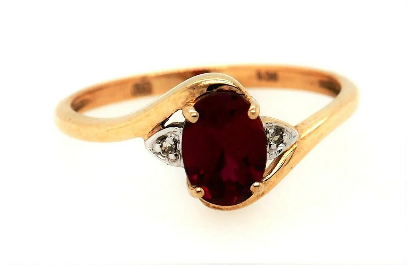 Ruby & Diamond 9ct Yellow Gold Ring