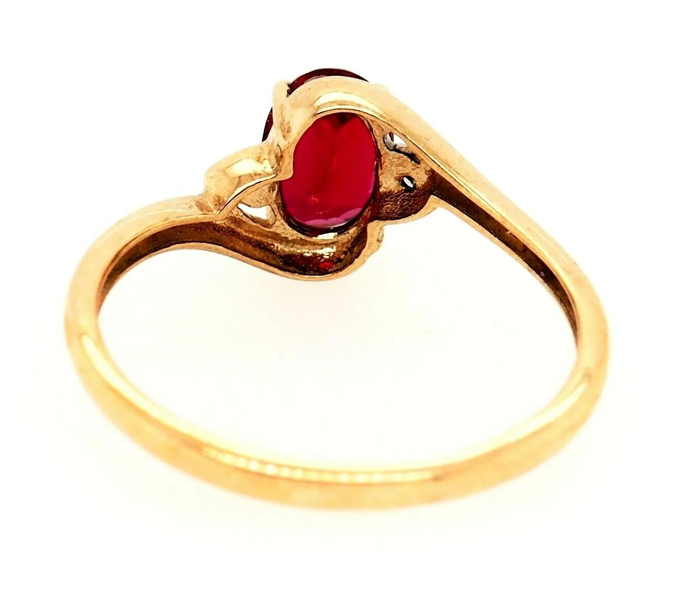 Ruby & Diamond 9ct Yellow Gold Ring