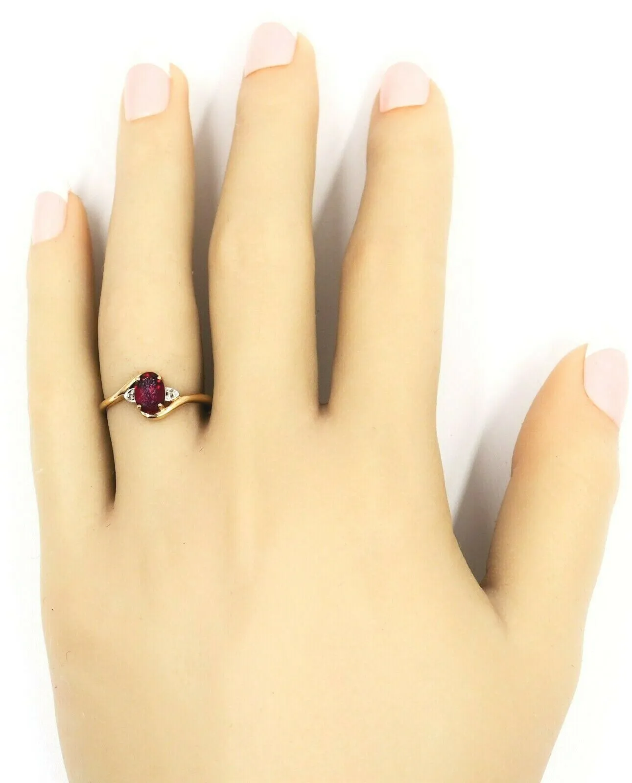 Ruby & Diamond 9ct Yellow Gold Ring