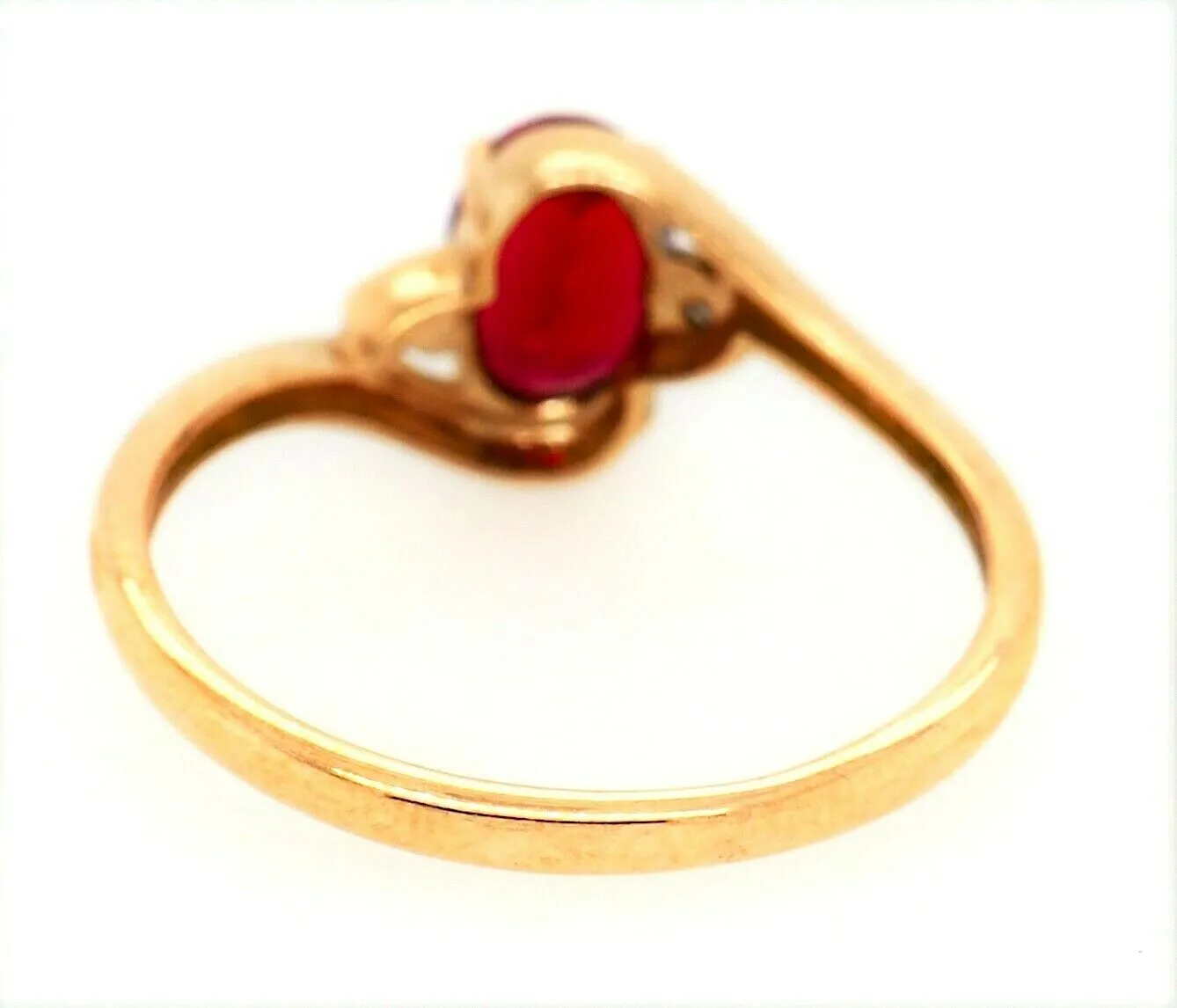 Ruby & Diamond 9ct Yellow Gold Ring