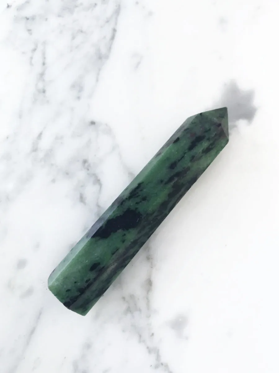 Ruby Zoisite Gemstone Tower