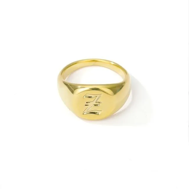 Sadie Monogrammed Signet Ring