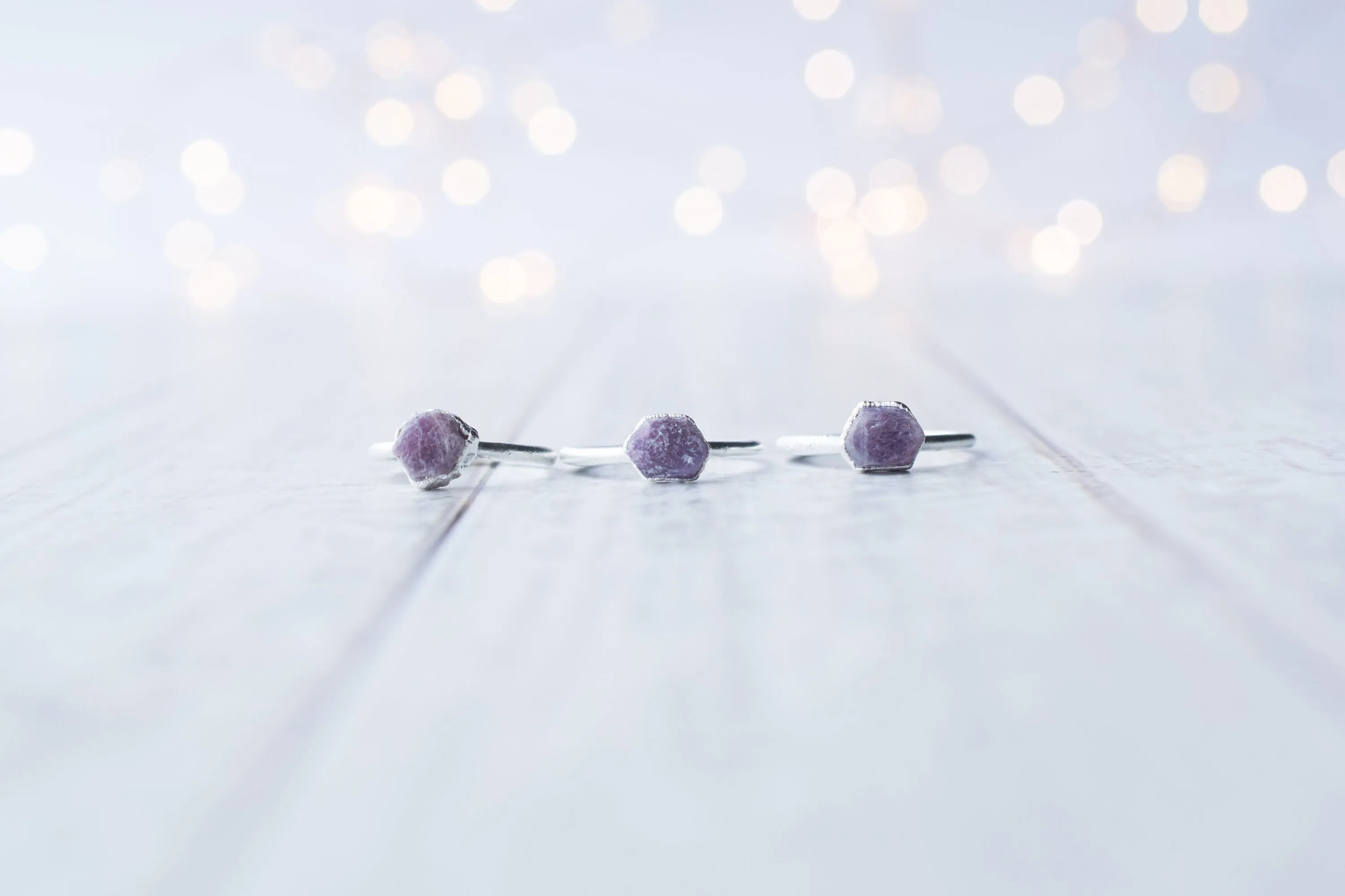 SALE Silver Ruby ring | Red ruby crystal ring