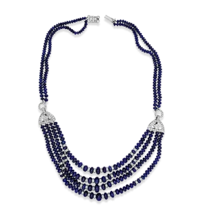 Sapphire Bead Cartier Estate Necklace