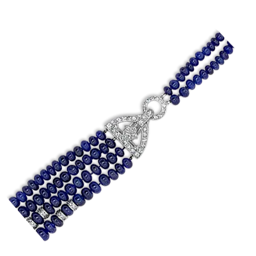 Sapphire Bead Cartier Estate Necklace