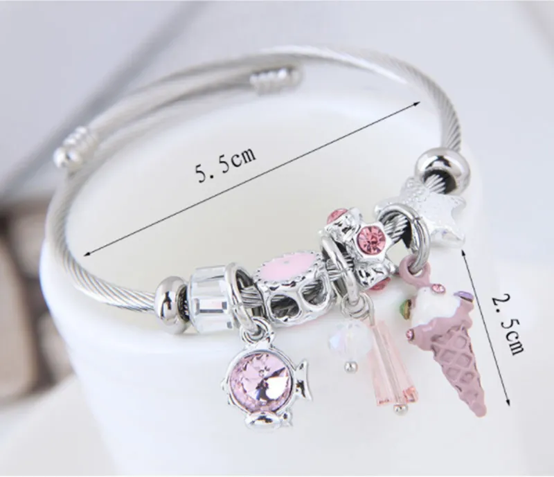 Stainless steel fashion DIY bracelet