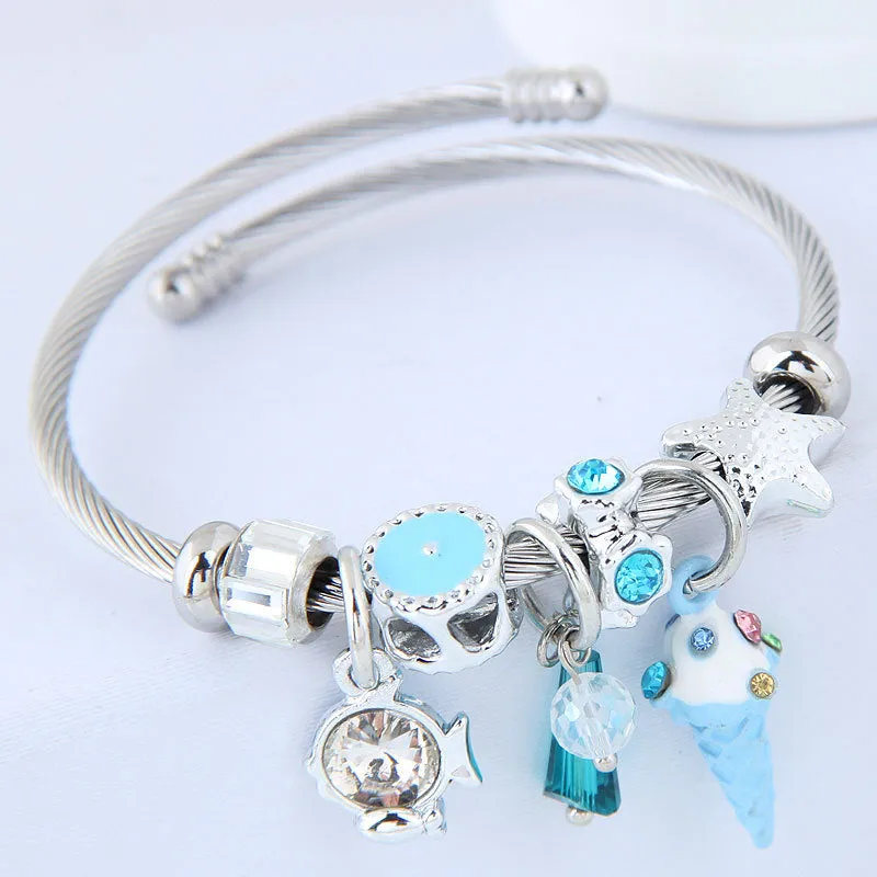 Stainless steel fashion DIY bracelet