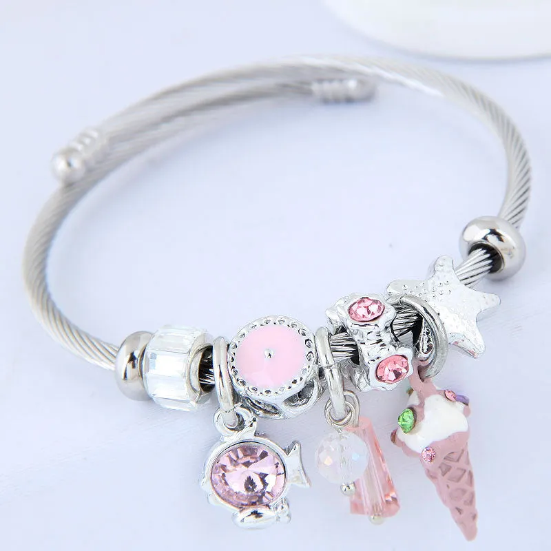 Stainless steel fashion DIY bracelet