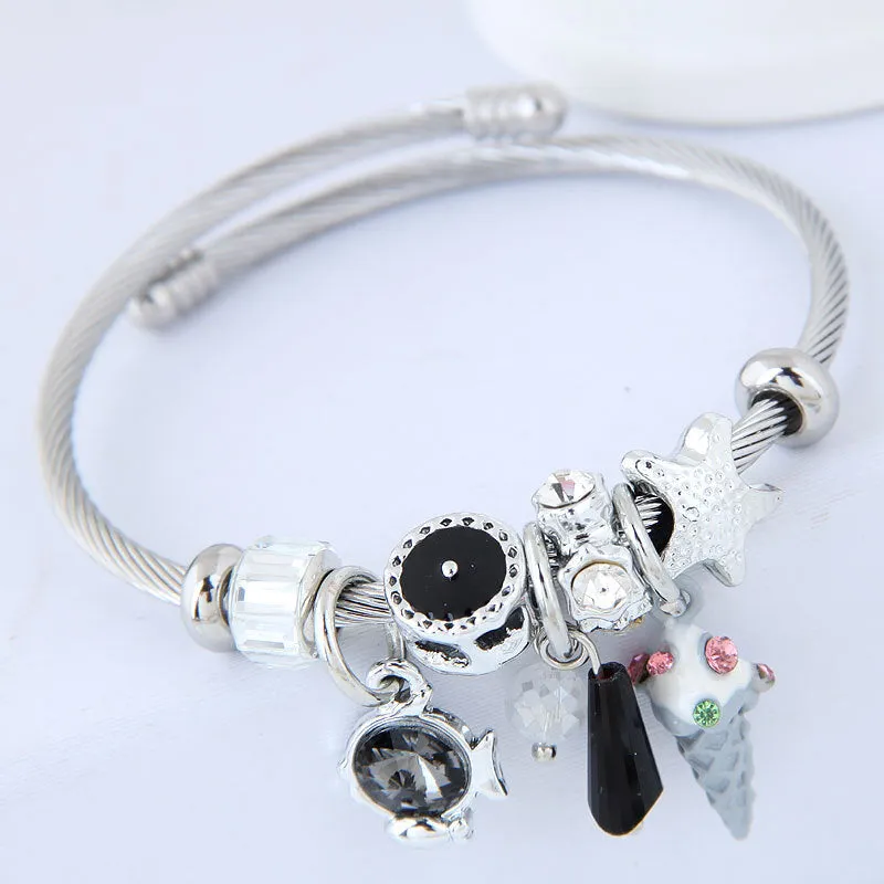 Stainless steel fashion DIY bracelet