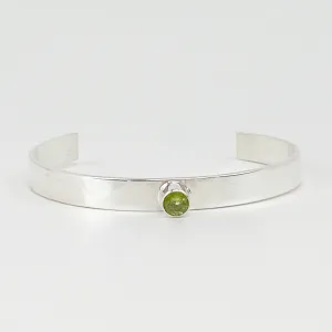 Sterling Silver Cuff Bracelet - Pretty Peridot