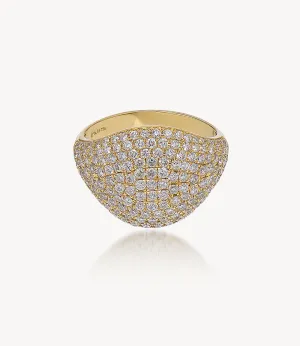 Super Pavé Diamond Signet Ring