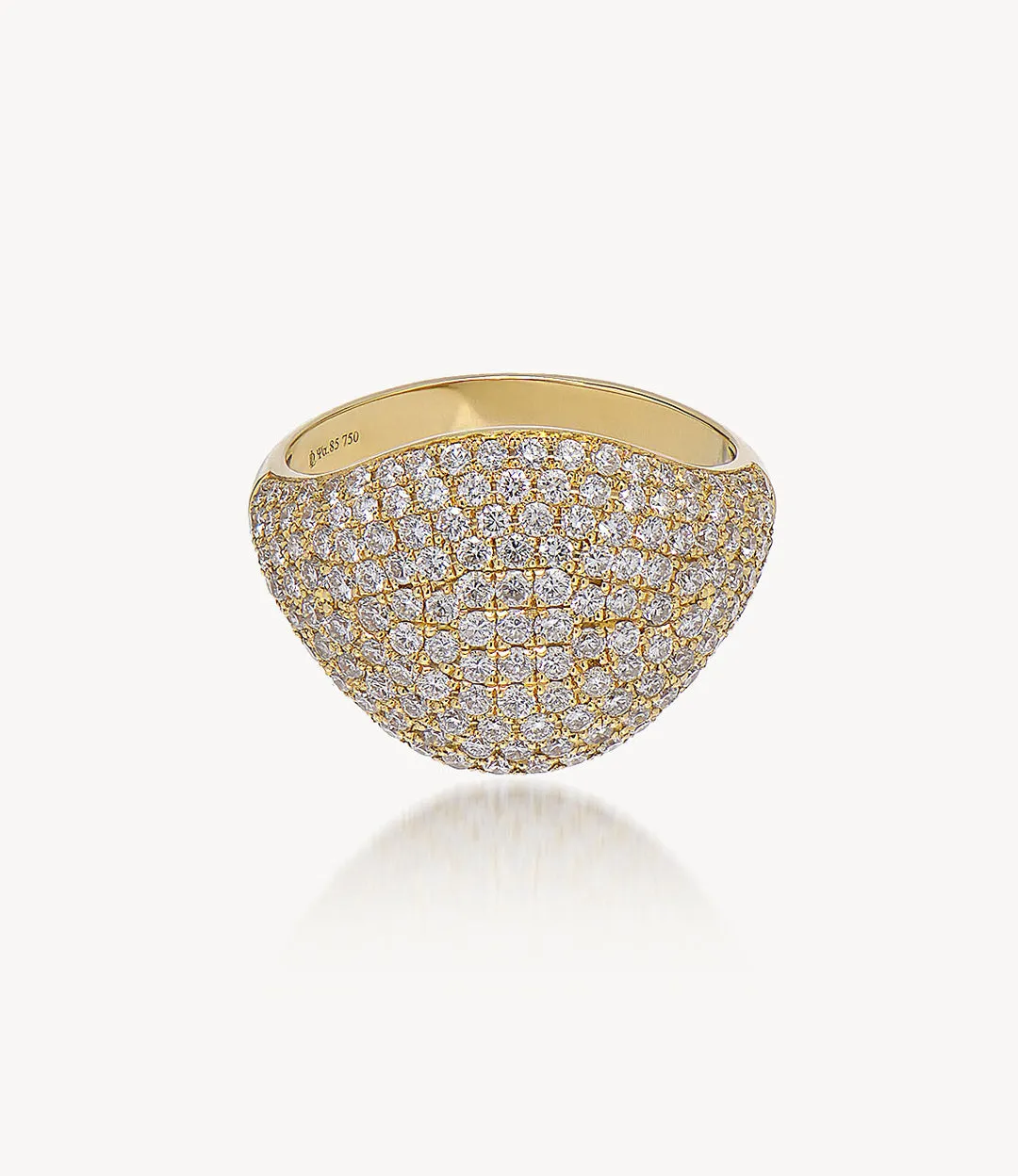 Super Pavé Diamond Signet Ring