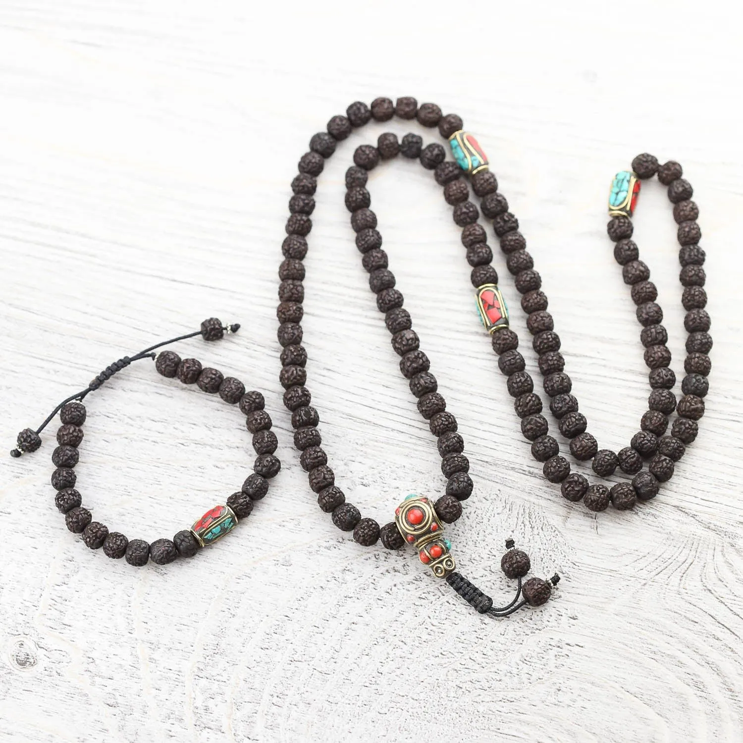 Tibetan Rudraksha Wrist Mala