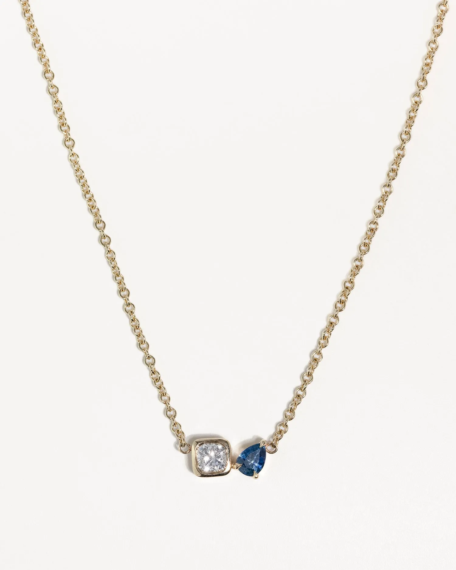 Toi Et Moi Diamond and Sapphire Necklace