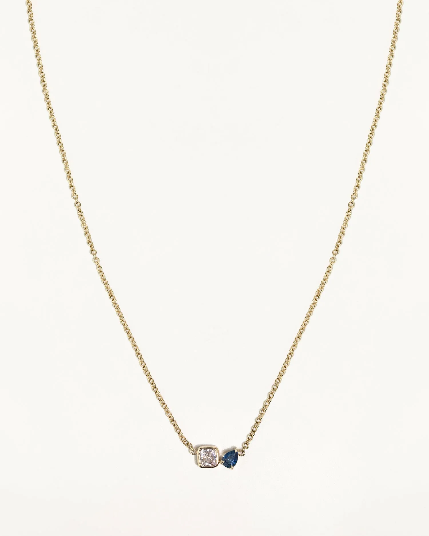 Toi Et Moi Diamond and Sapphire Necklace