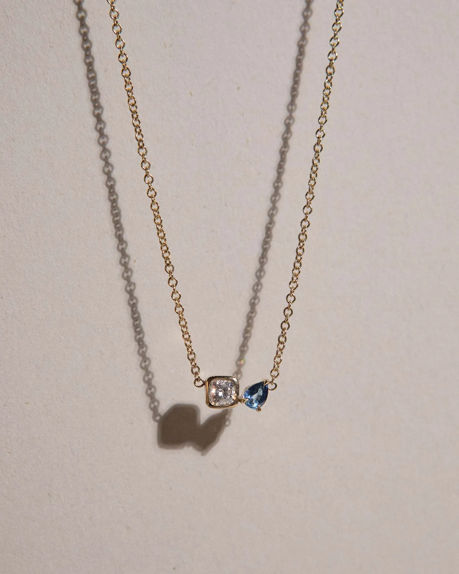 Toi Et Moi Diamond and Sapphire Necklace