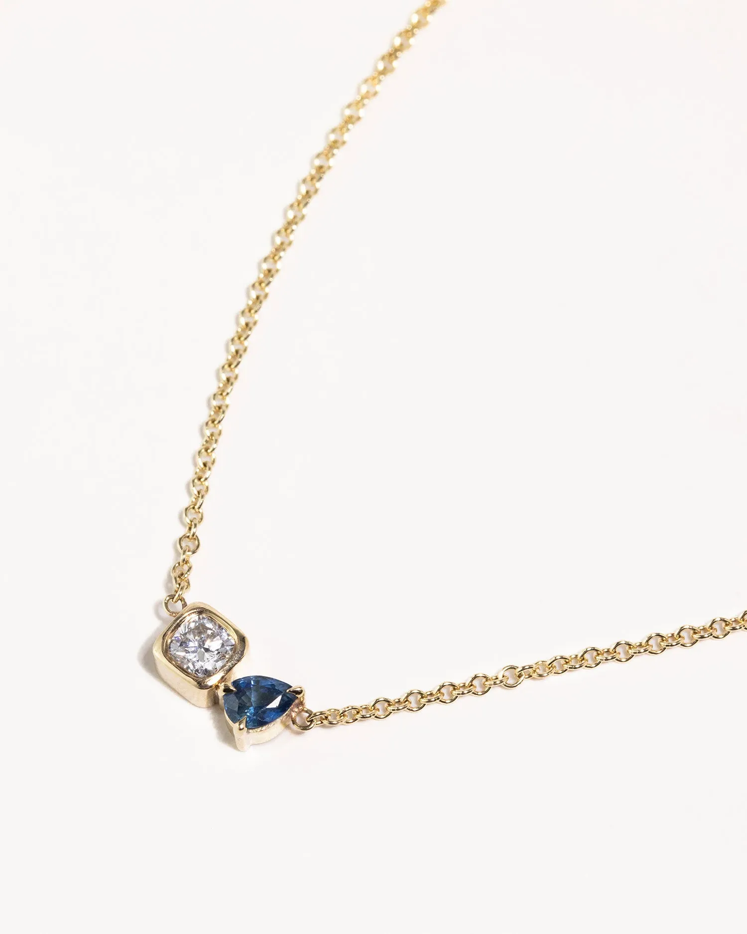 Toi Et Moi Diamond and Sapphire Necklace