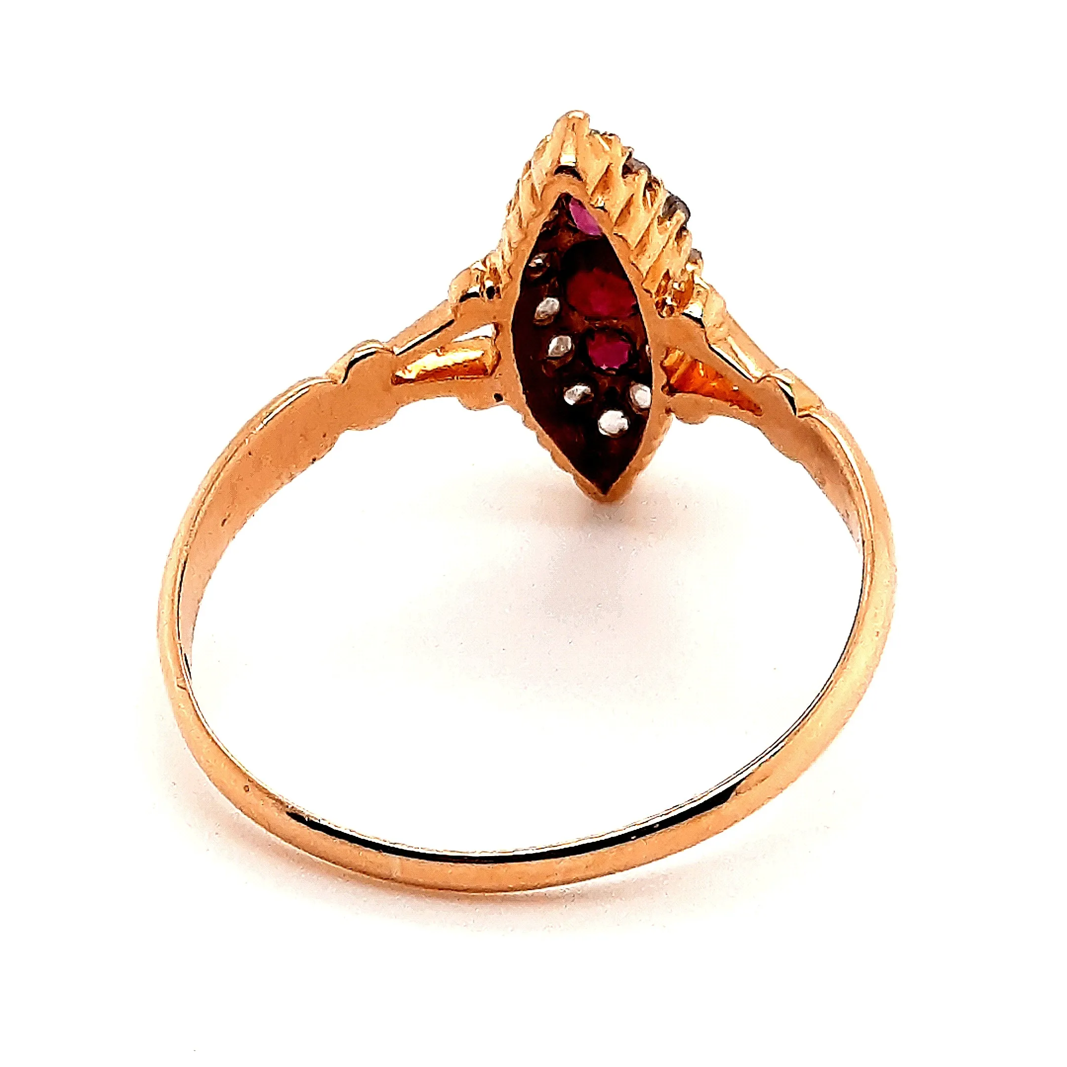 Vintage 18ct yellow gold Ruby & Diamond Ring Chester