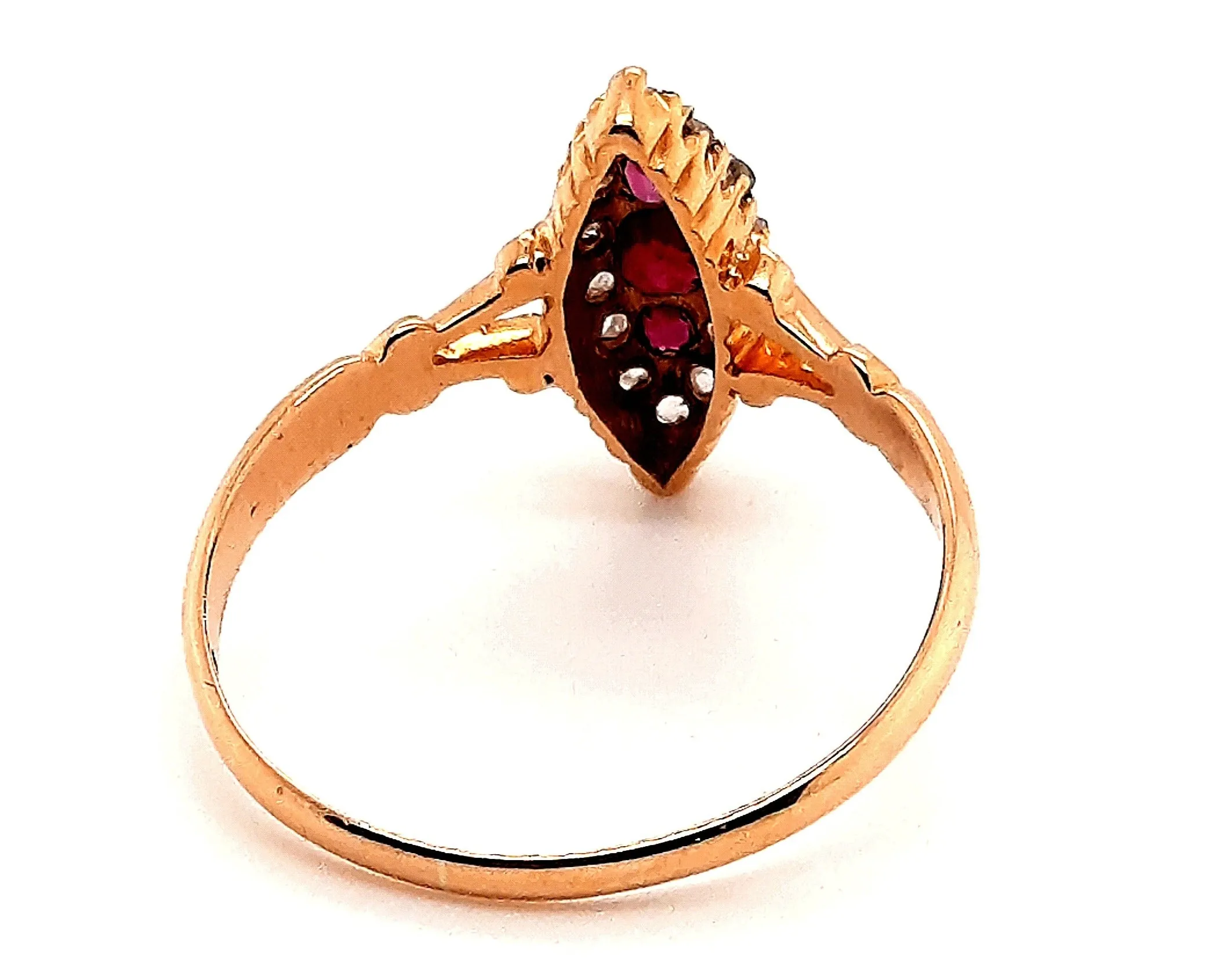 Vintage 18ct yellow gold Ruby & Diamond Ring Chester