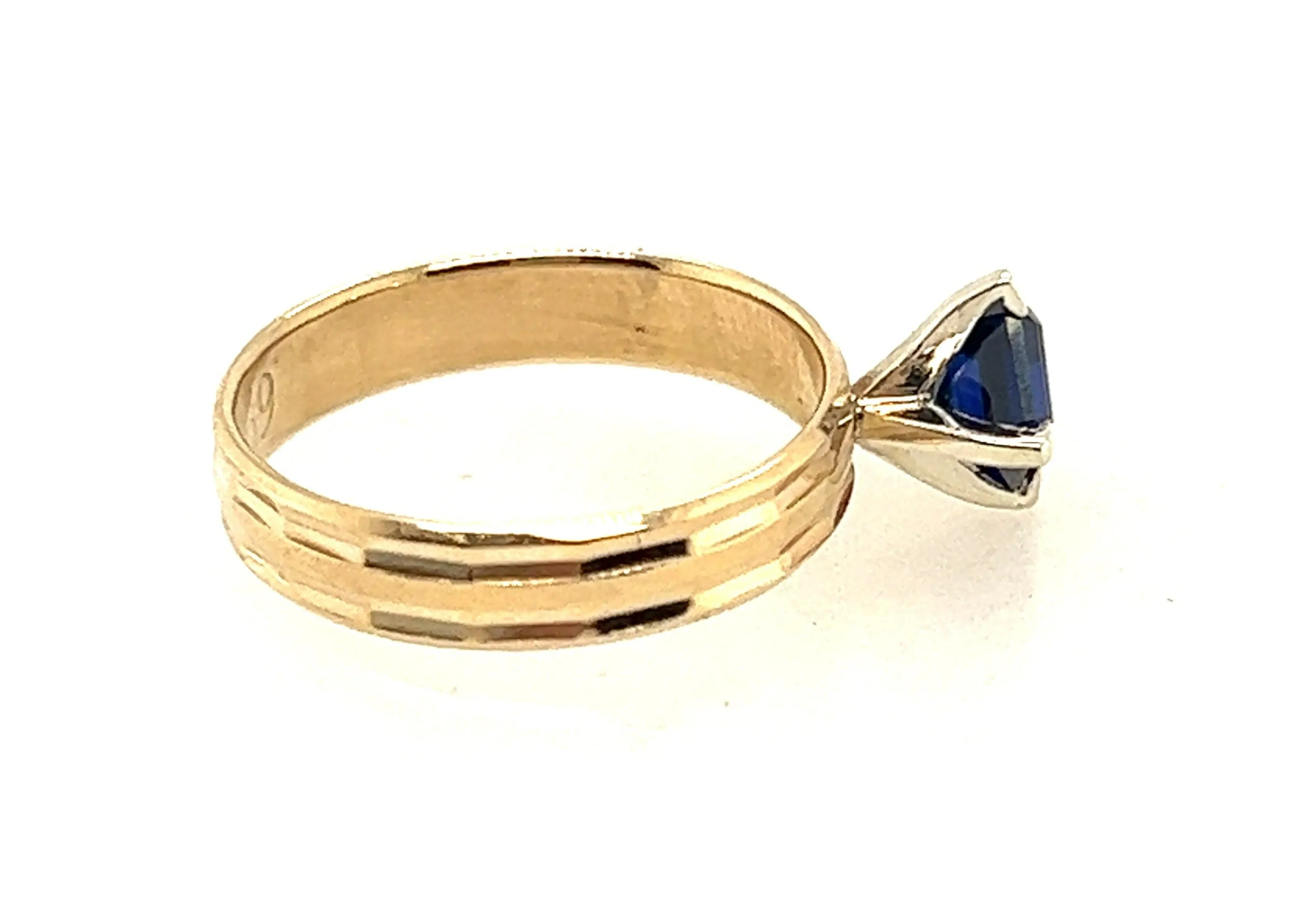 Yellow & White Gold Sapphire Ring