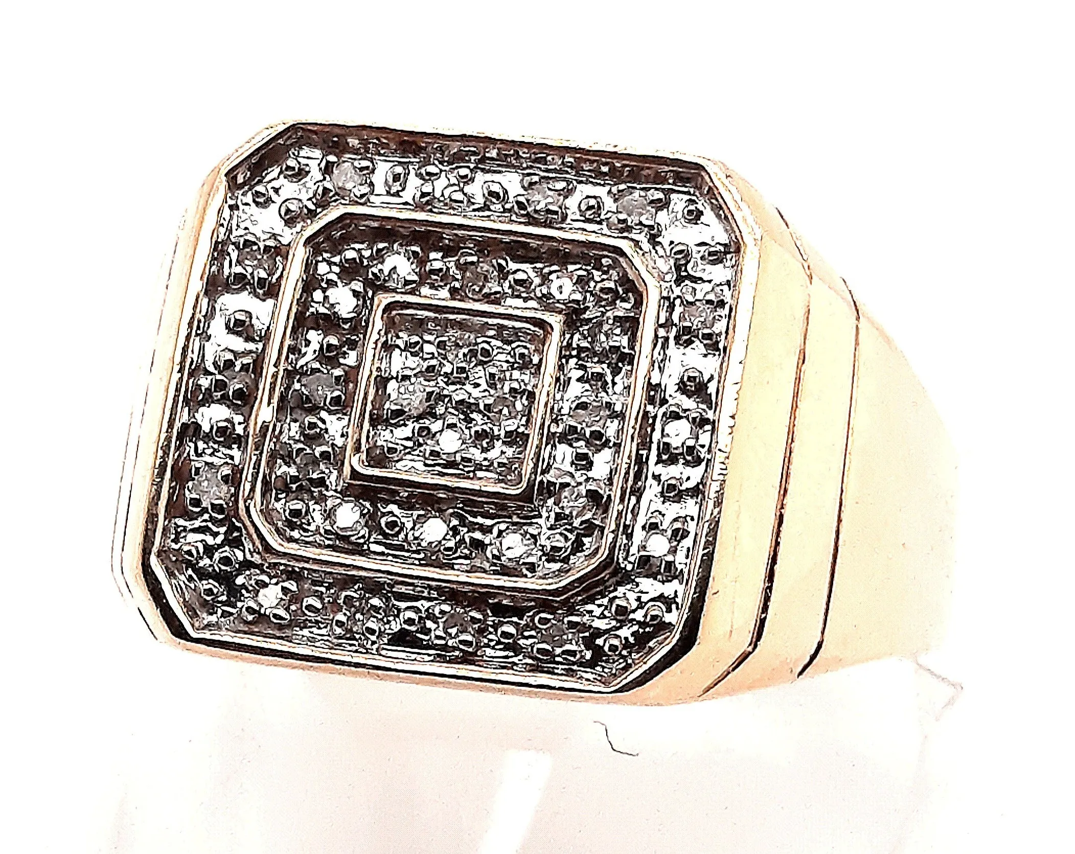 Yellow Gold Diamond Signet Ring